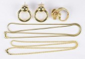 4 ITEMS OF 18K GOLD JEWELRY, I