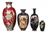 (4) Japanese cloisonne enamel
