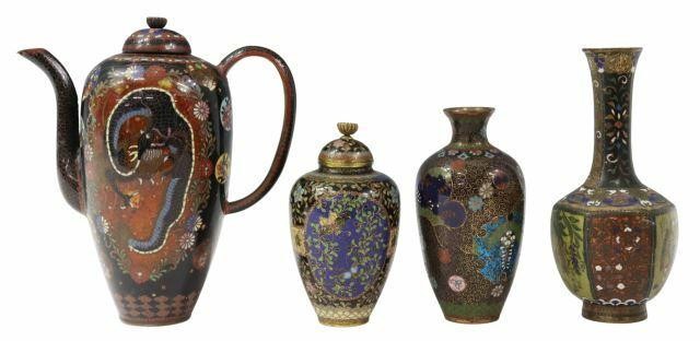 (4) JAPANESE CLOISSONE ENAMEL