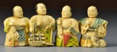 (4) Japanese Ivory NetsukeEach