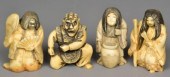 (4) Japanese Ivory NetsukeFine