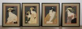 4 JAPANESE KABUKI ACTOR PRINTS