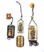 4 JAPANESE LACQUERED & IVORY I