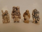 4 JAPANESE NETSUKESLot 4 old J