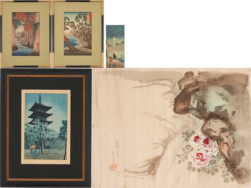 4 JAPANESE SHIN-HANGA WOODBLOCK