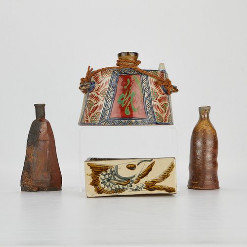 4 JAPANESE STUDIO POTTERY VESSELS