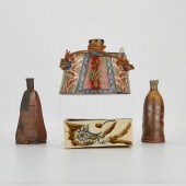4 JAPANESE STUDIO POTTERY VESS