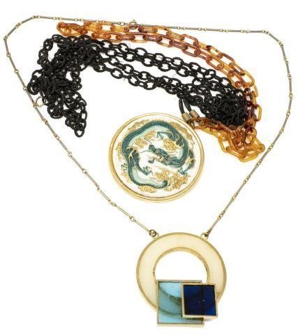 (4) JEWELRY, ANIMAL HAIR CHAIN,