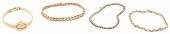 4 JEWELRY ITEMS, 3 GOLD & GEMS