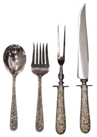(4) KIRK STERLING REPOUSSE SALAD