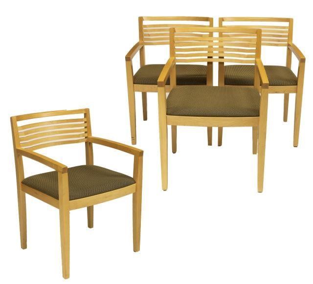 (4) KNOLL RICCHIO MAPLE FRAMED