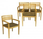 (4) KNOLL RICCHIO MAPLE FRAMED