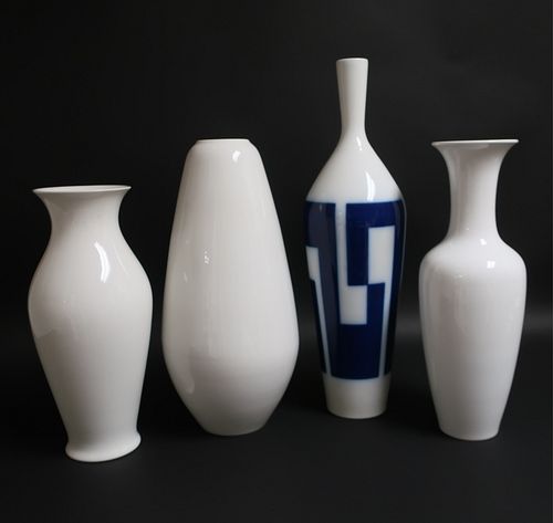 4 KPM LARGE PORCELAIN VASES4 KPM