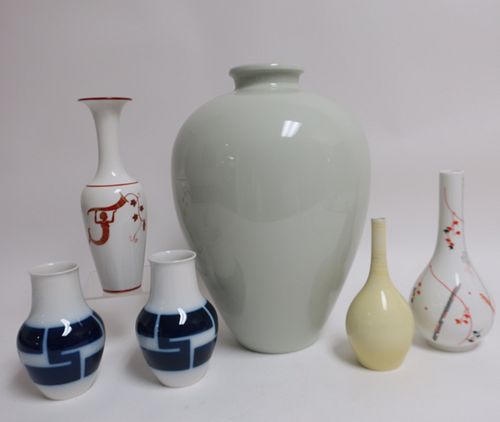 4 KPM PORCELAIN VASES & NYMPHENBURG