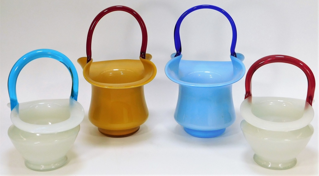4 KRALIK OPALINE BOHEMIAN CZECH ART