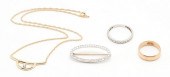 4 LADIES JEWELRY ITEMS: 2 RING