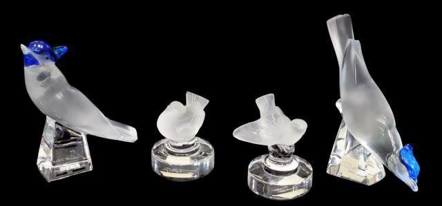 (4) LALIQUE, FRANCE ART CRYSTAL