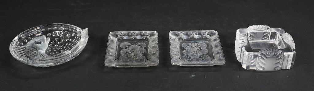 4 LALIQUE FRANCE CRYSTAL