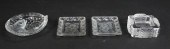 4 LALIQUE FRANCE CRYSTAL ASHTR