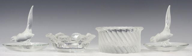 (4) LALIQUE FROSTED GLASS RING