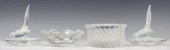 (4) LALIQUE FROSTED GLASS RING