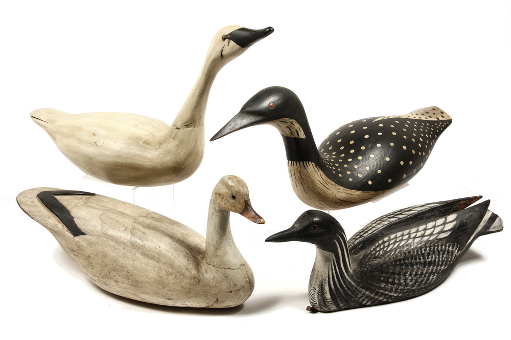 (4) LARGE BIRD DECOYS - Including
