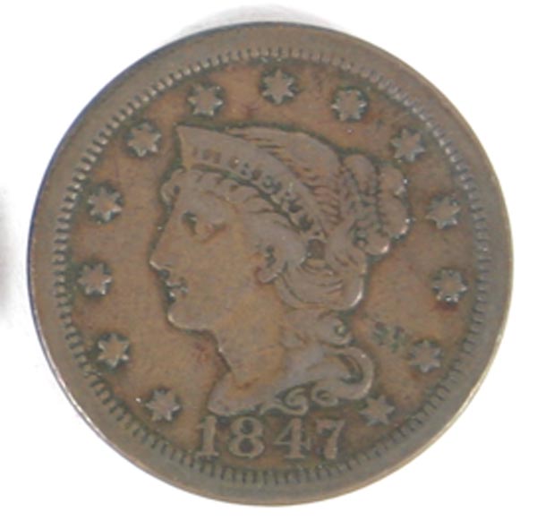 4 Large Cents -  (2)1838, 1840,