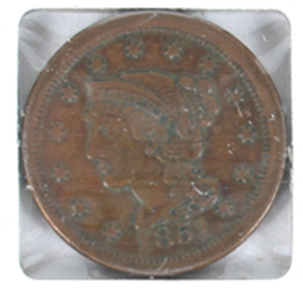 4 Large Cents - (2)1851 1852 1853