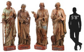 (4) LARGE FRENCH TERRACOTTA FI