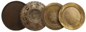 (4) LARGE GILT &AMP; PATINATED
