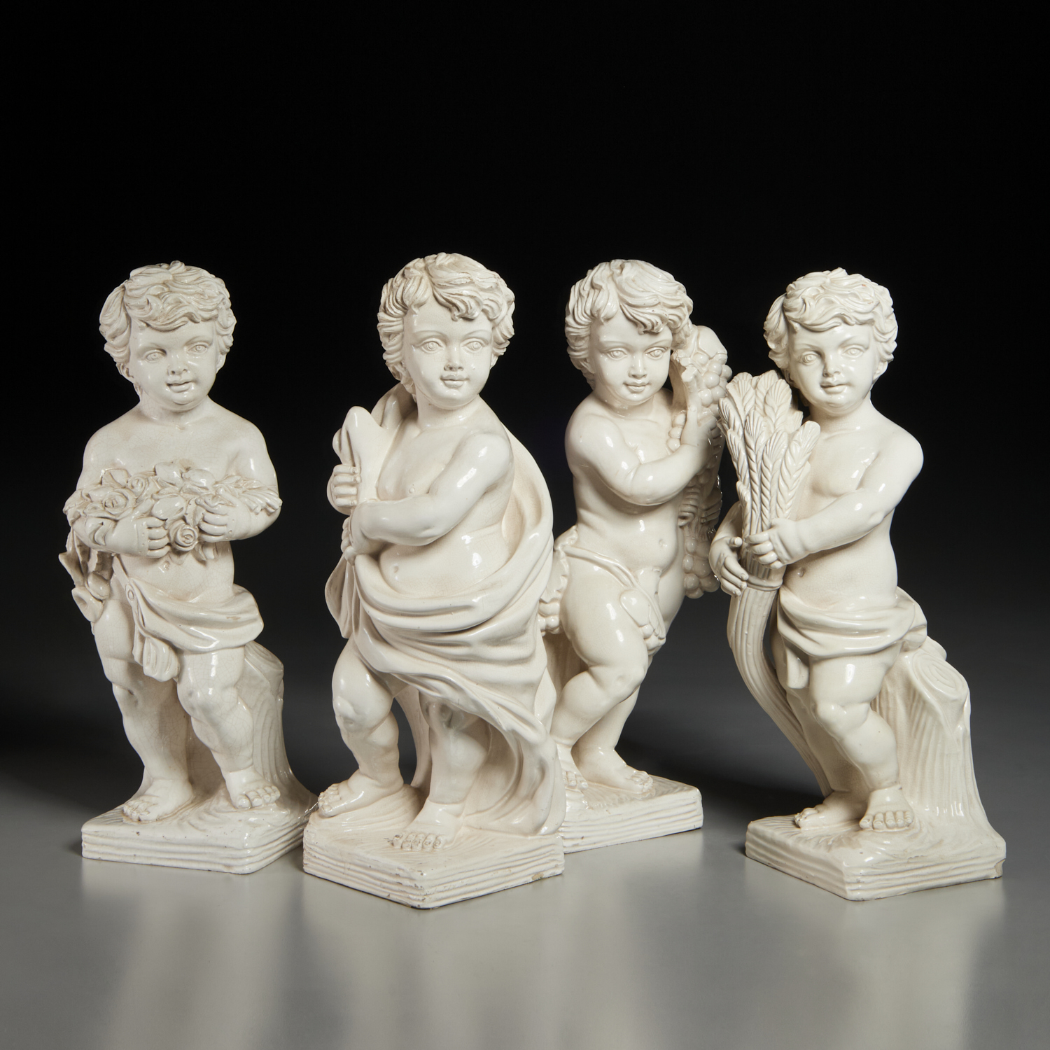 (4) LARGE ITALIAN MAJOLICA