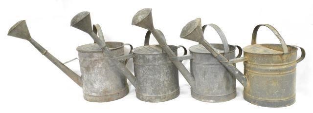 (4) LARGE VINTAGE GALVANIZED