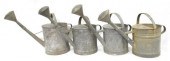 (4) LARGE VINTAGE GALVANIZED W
