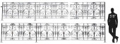 (4) LARGE WROUGHT IRON ARCHITE
