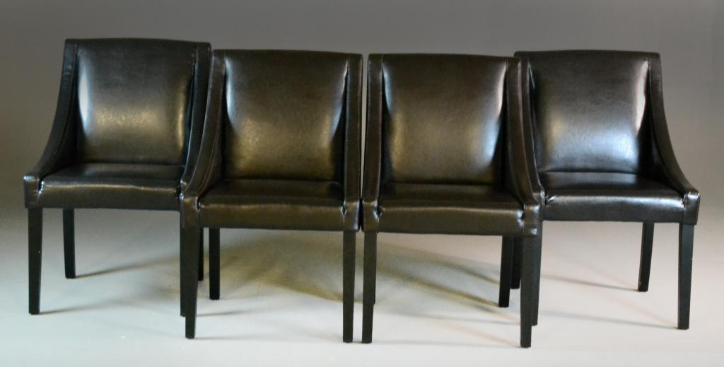 (4) Leather Dining Room