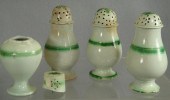 4 Leeds pearlware green feathe