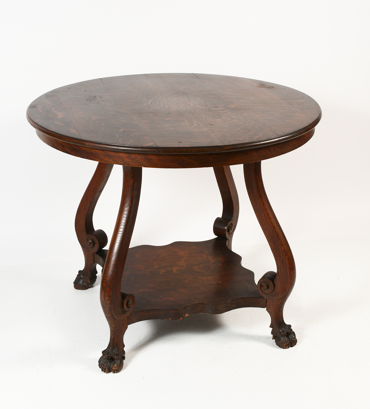 4 LEG QUARTER SAWN OAK LAMP