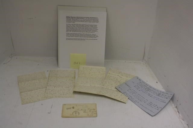 4 LETTERS HANDWRITTEN ON BOARD