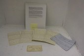 4 LETTERS HANDWRITTEN ON BOARD