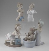 4 LLADRO PORCELAIN FIGURINES: