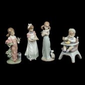 (4) Lladro porcelain figurines