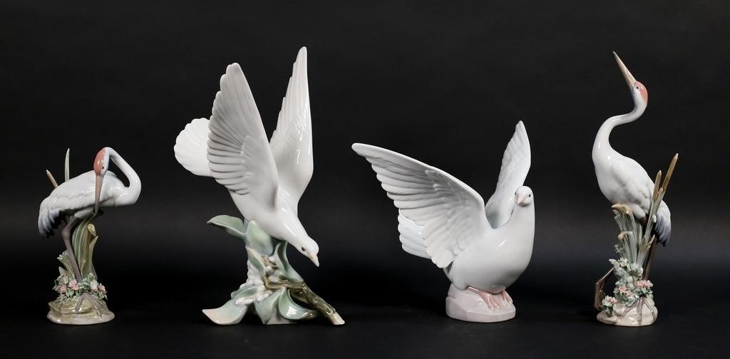 4 LLADRO PORCELAIN FIGURINES