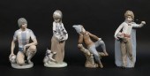 4 LLADRO & PORCELAIN FIGURINES