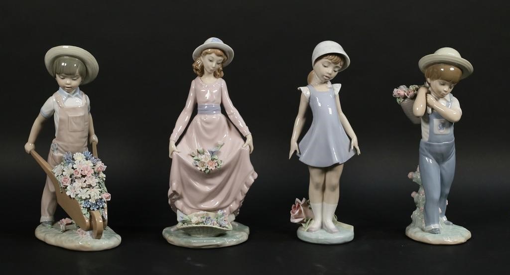 4 LLADRO PORCELAIN FIGURINES4