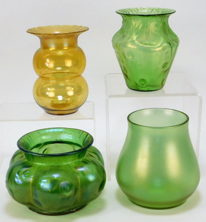 4 LOETZ AUSTRIAN BOHEMIAN ART GLASS