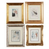 4 LOUIS ICART EROTICA PRINTS "