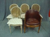 4 Louis XVI Style Caned Arm Ch