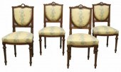 (4) LOUIS XVI STYLE CARVED WAL