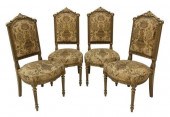 (4) LOUIS XVI STYLE GILT WOOD