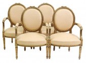 (4) LOUIS XVI STYLE GILTWOOD O